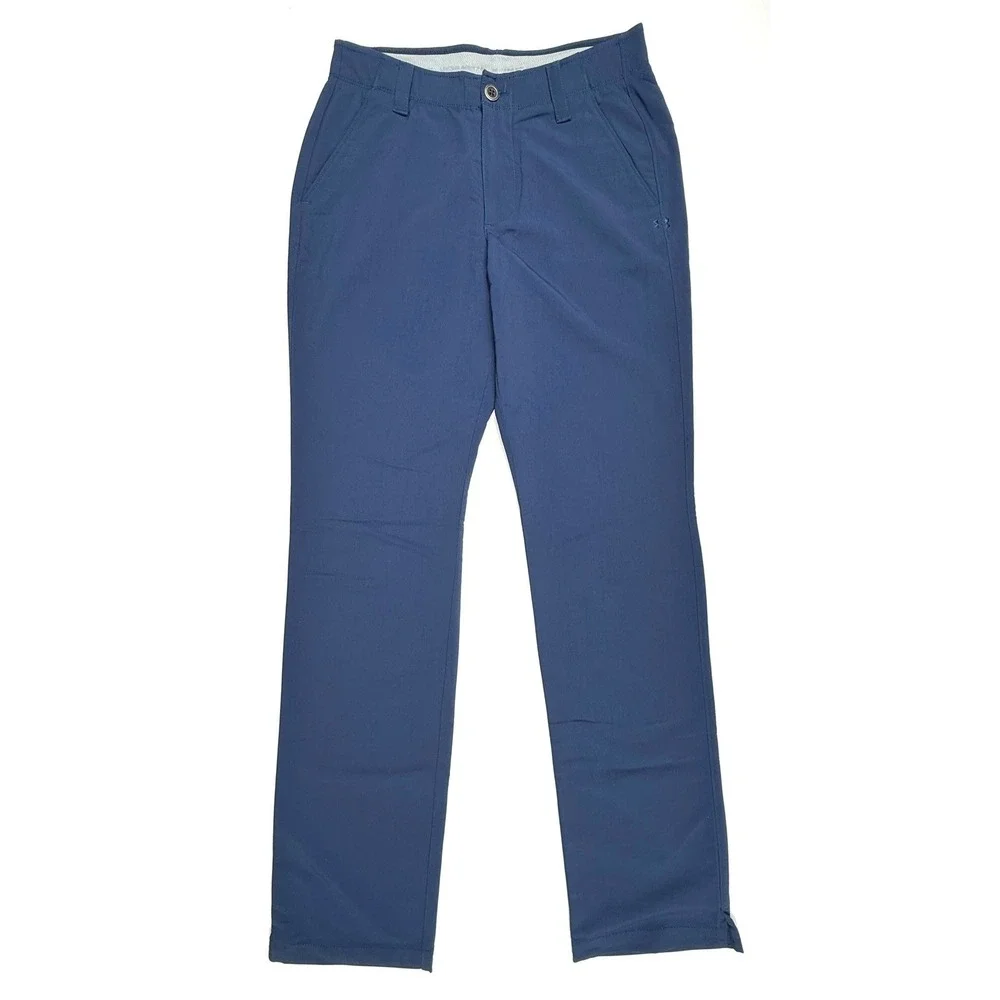 Under Armour Mens Match Play Golf Pants Navy Blue Loose Fit 30x34